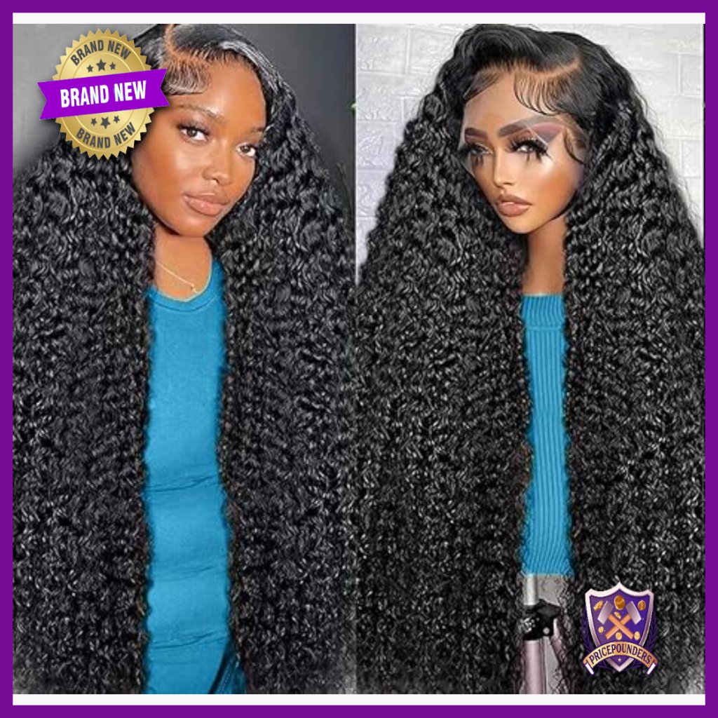 13x6 Hd Lace Front Human Hair Wig Deep Wave 180% Density Glueless